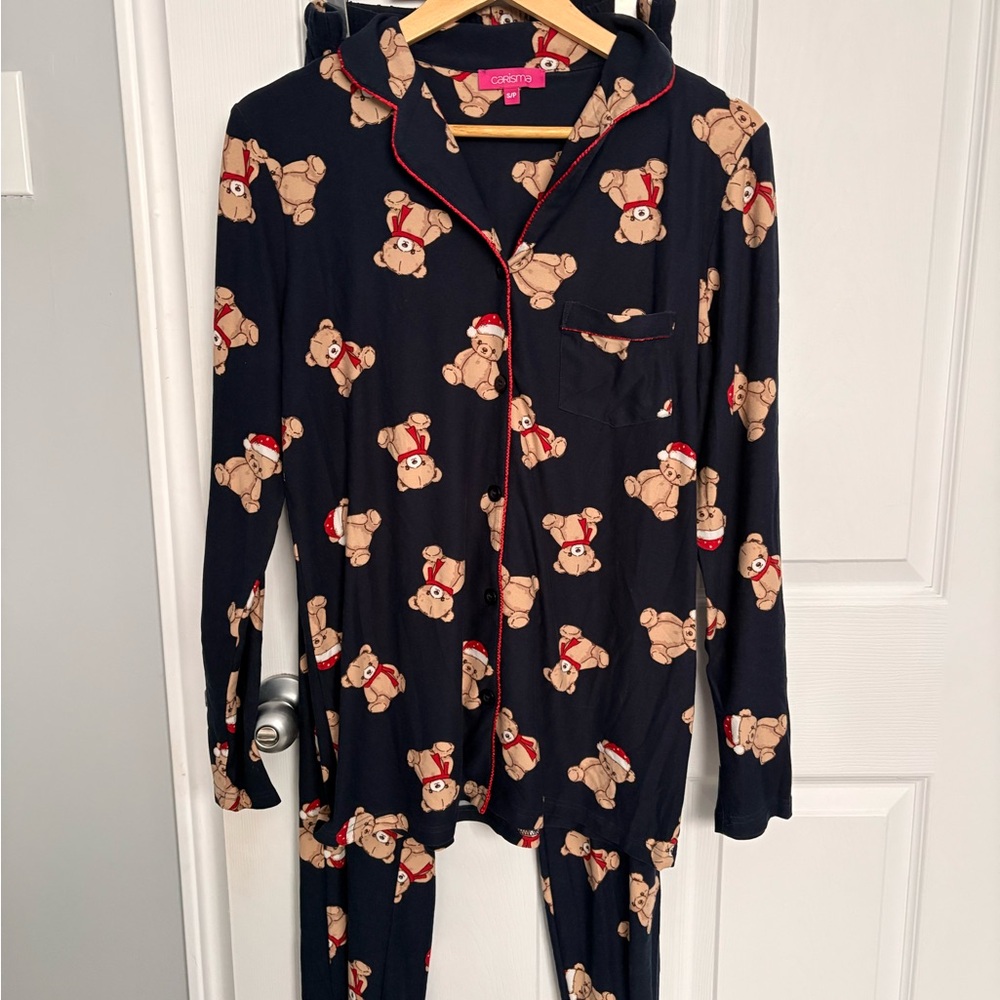 Charming Bear Print Women's Pajama Set